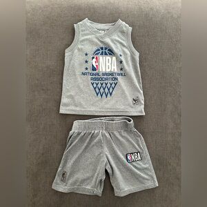 NBA Kids Gray Tank Top and Shorts Set